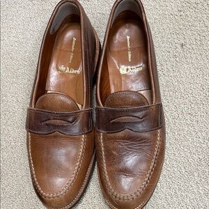 Alden Men's Rich Brown Leather Slip-Ons
